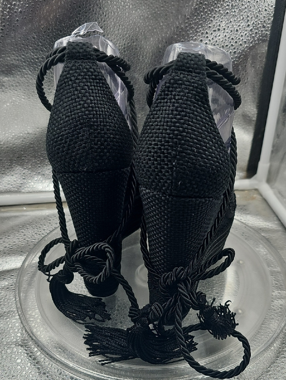 P Black SCHUTZ 5.5 Wedge Sz 8B - Picture 5 of 7